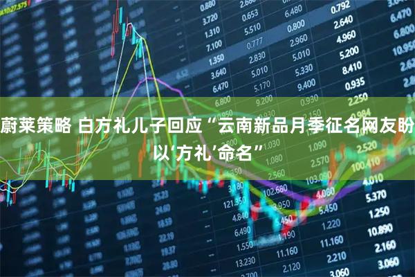 蔚莱策略 白方礼儿子回应“云南新品月季征名网友盼以‘方礼’命名”
