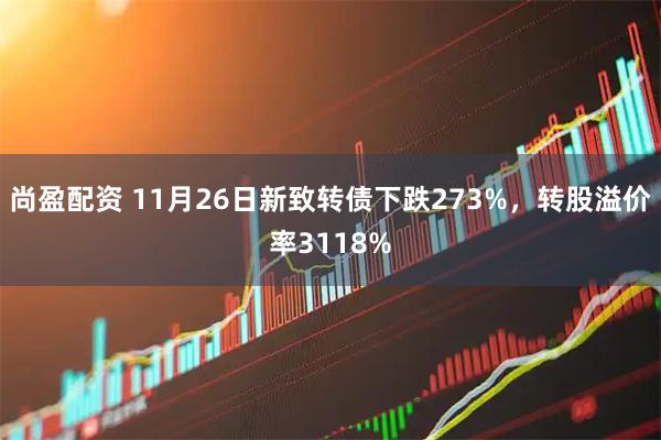 尚盈配资 11月26日新致转债下跌273%，转股溢价率3118%